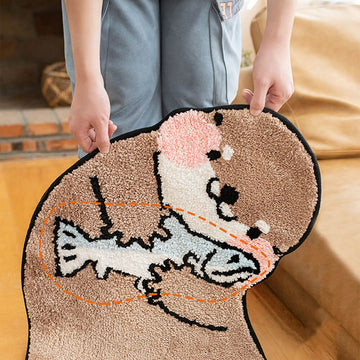Cute Sea Otter Shaped Area Rug, Otter Carpet